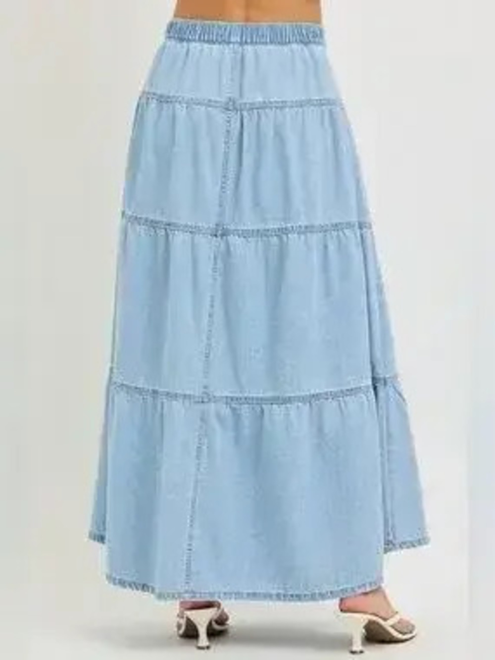 RISEN High Rise Ruffle Long Skirts - Picture 6 of 7